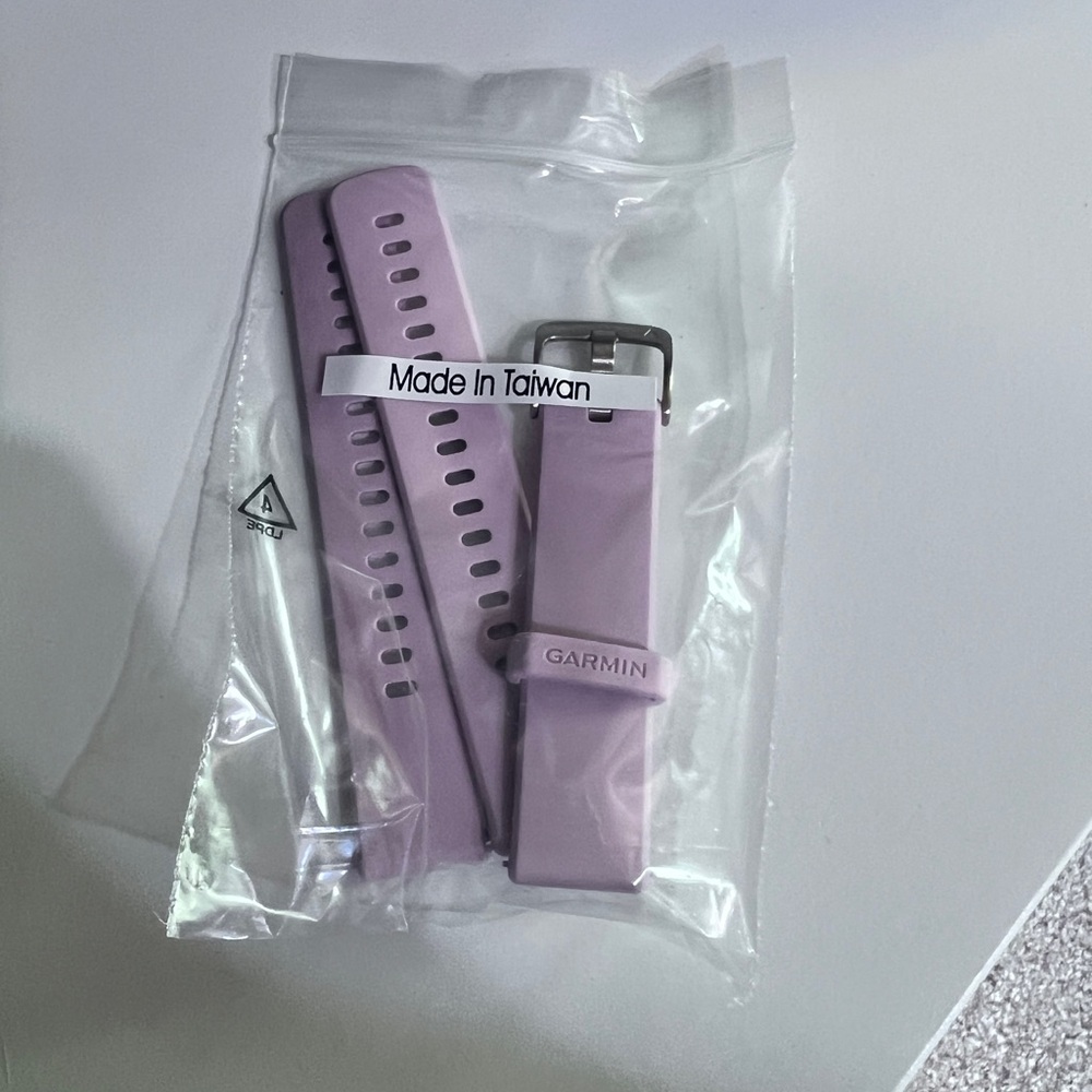 Garmin Soft Purple Watch Strap - two small straps